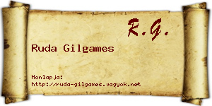 Ruda Gilgames névjegykártya